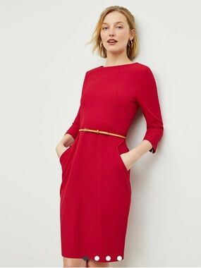 NWT MM Lafleur Rhubarb WonderTex 3/4 Length Sleeve Estuko Dress 3.0 Sz. 16